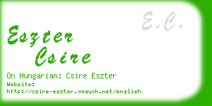 eszter csire business card